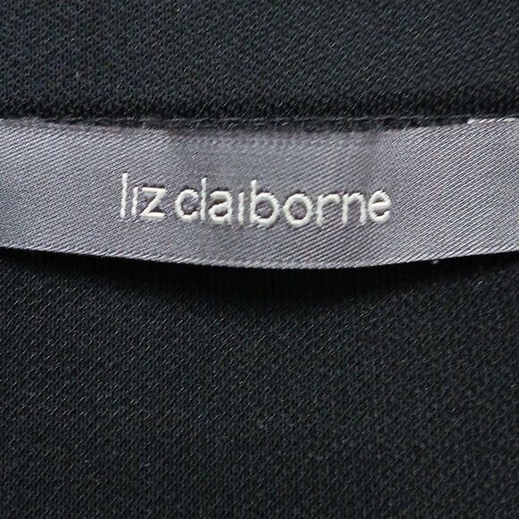 Liz Claiborne black pull on business casual a line full skirt Sz L - Picture 8 of 9